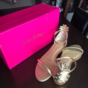 Lilly Pulitzer Laura Sandal Gold Metallic